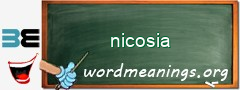 WordMeaning blackboard for nicosia
